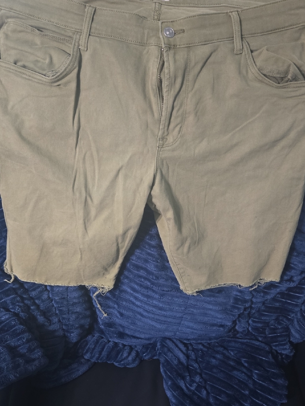 Hudson Jeans Olive Green Shorts with Button Closure